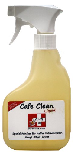 SHB Swiss Cafe Clean Liquid 330 ml Reiniger für Kaffeemaschinen (Kaffeefettlöser) für Espresso und Kaffeevollautomaten, Kaffeemaschienen, Siebträger, Kapsel, Pad Maschinen