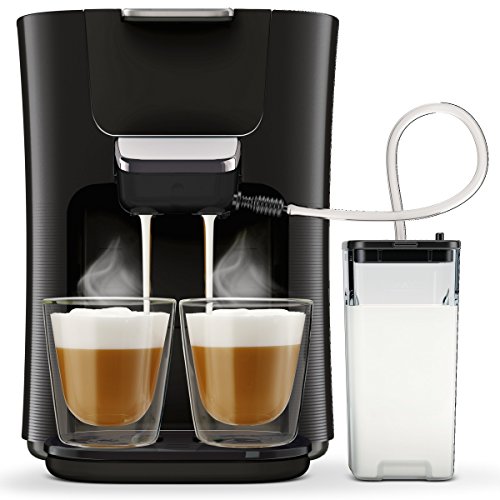 Philips Senseo HD6570/60 Latte Duo Kaffeepadmaschine (2 Kaffee, frische Milch) schwarz